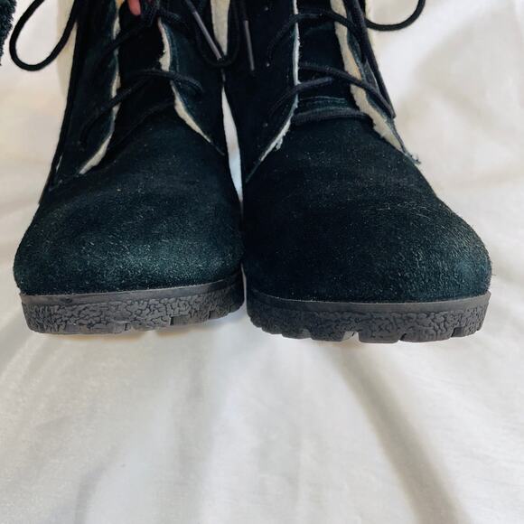 MIA Darcey Wedge Boots - Women's Size 8 M - Sherpa‎ Trim - Picture 6 of 11